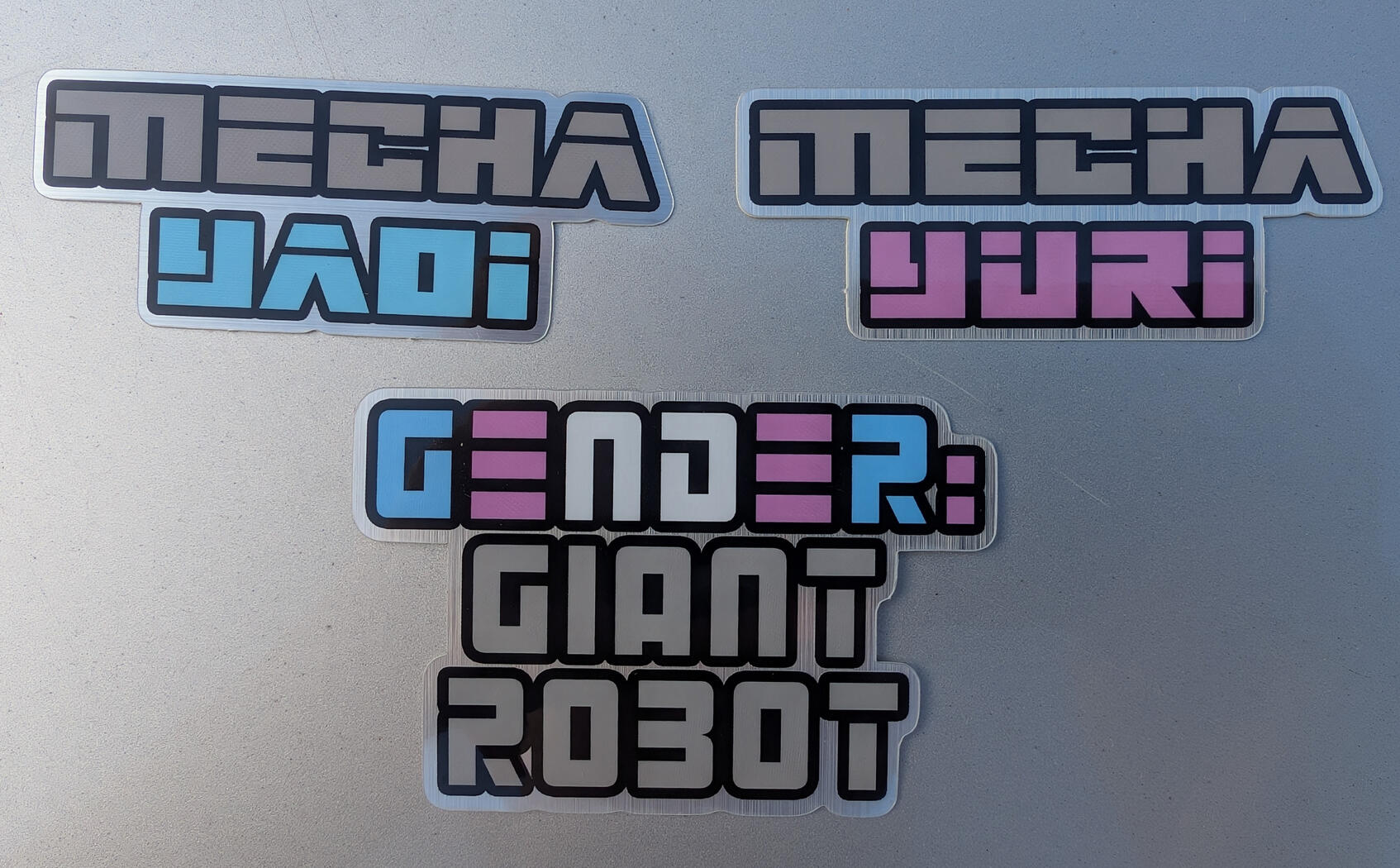 Original mecha fan sticker designs