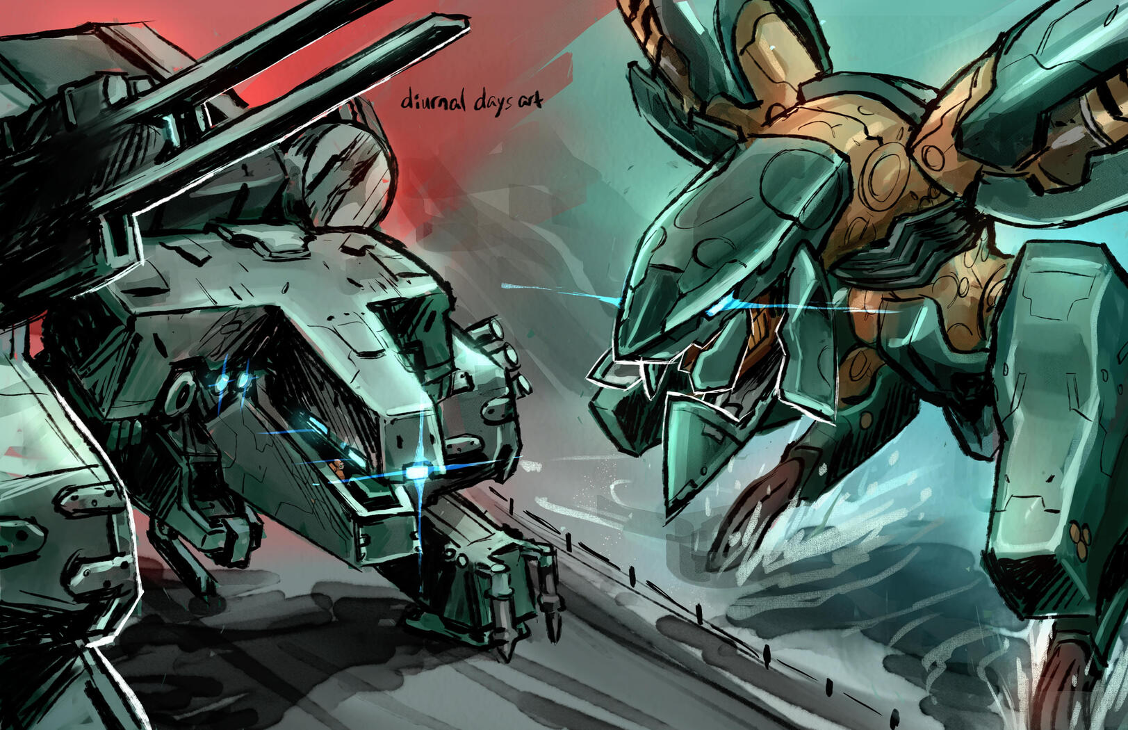Metal Gear Solid 4 Fanart (deskmat and print)
