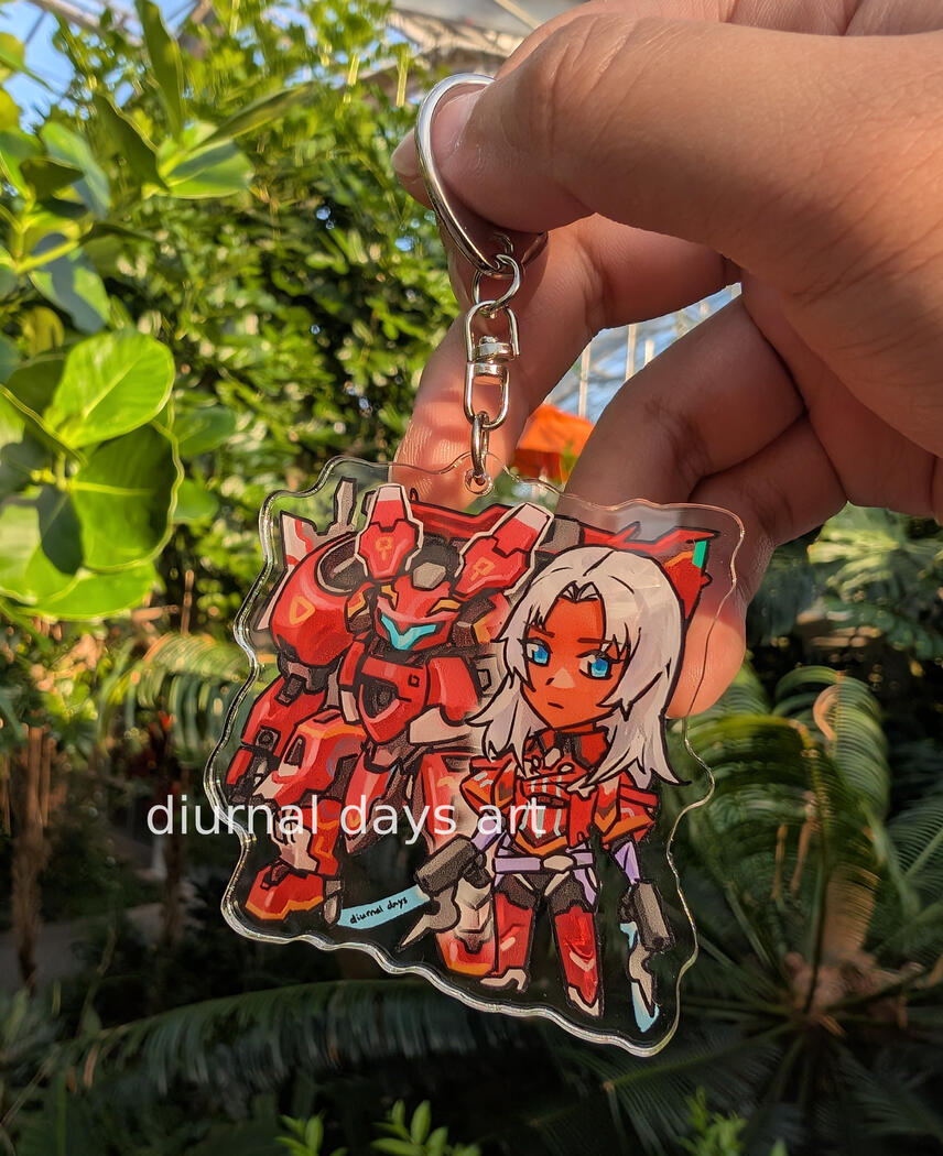 Xenoblade Chronicles X fanart keychain - Elma and Verus