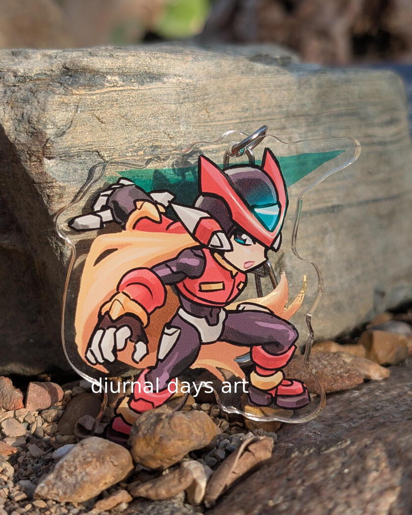 Megaman Zero fanart keychain