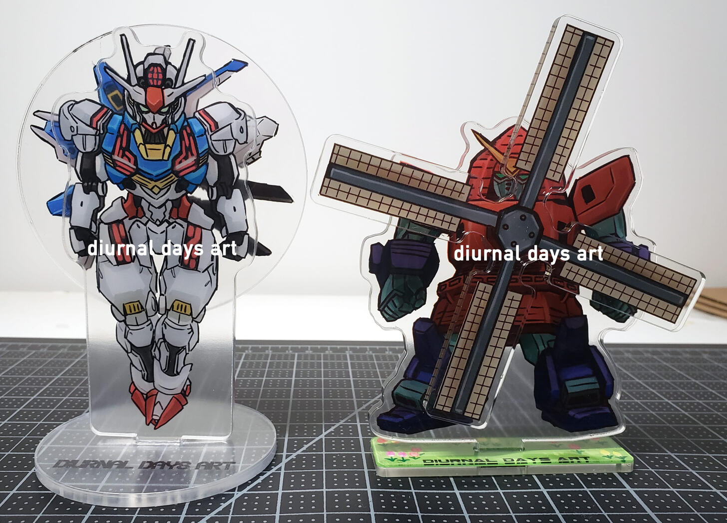 Gundam fanart spinning acrylic standees