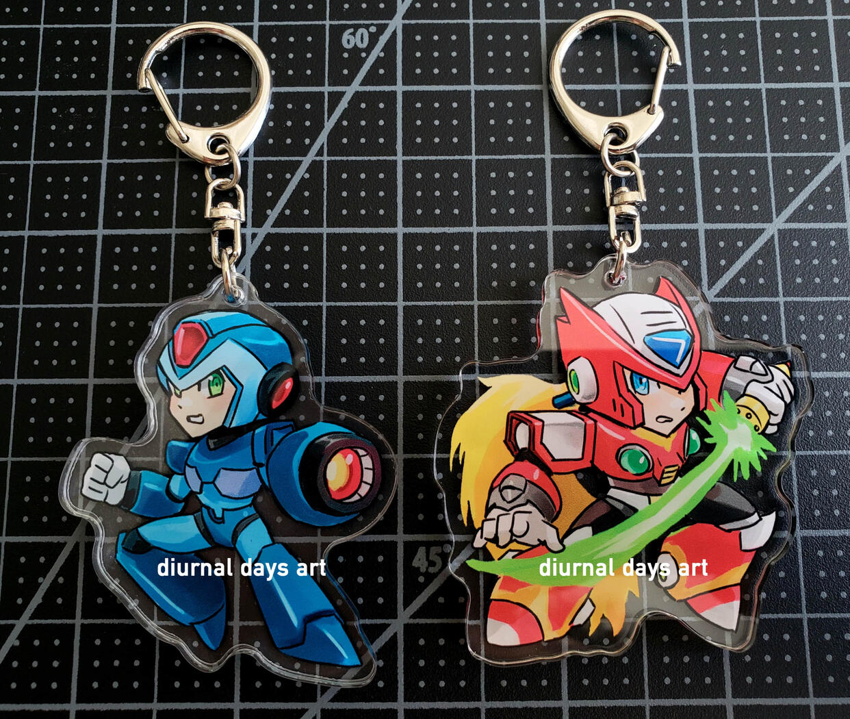 Megaman X fanart keychains